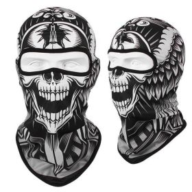Summer Ice Silk Sun Protection Mask Men's Head Cover Full Face Fishing Sun Protection Scarf (Option: TLB417-Free Size)