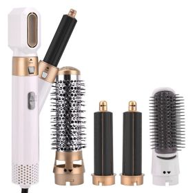 5 in 1 Curling Wand Set Professional Hair Curling Iron for Multiple Hair Types and Styles Fuchsia (Color: gold)